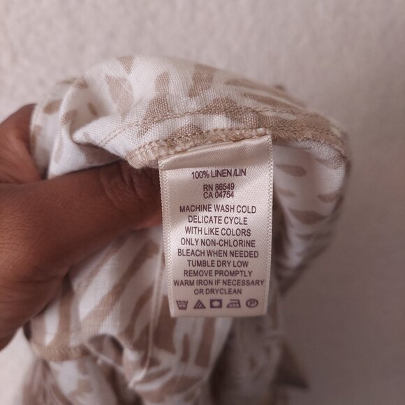 Tommy Bahama Relax Skirt Linen Lace Fern White Khaki Women's Sz 16 NWT - Picture 7 of 14